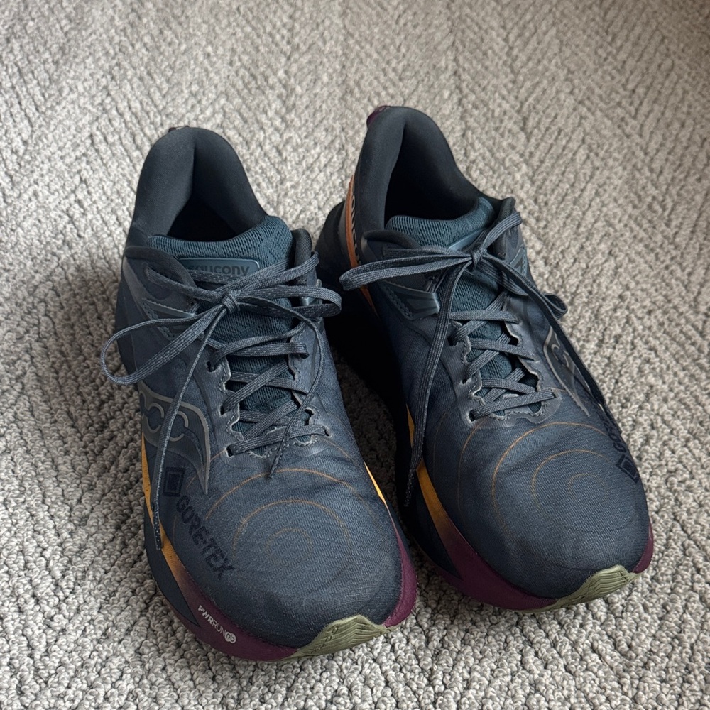 Saucony Men's Dark Gray and Orange Athletic Shoes